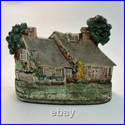 Vintage Hubley Cast Iron Doorstop Cottage