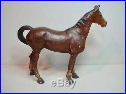Vintage Hubley Cast Iron Doorstop Thoroughbred Horse # 345 Nice Paint