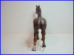 Vintage Hubley Cast Iron Doorstop Thoroughbred Horse # 345 Nice Paint