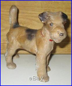 Vintage Hubley Cast Iron Fox Terrier Dog Doorstop