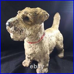 Vintage Hubley Cast Iron Sealyham Terrier Dog Doorstop