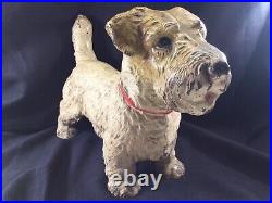 Vintage Hubley Cast Iron Sealyham Terrier Dog Doorstop