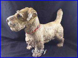 Vintage Hubley Cast Iron Sealyham Terrier Dog Doorstop