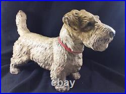 Vintage Hubley Cast Iron Sealyham Terrier Dog Doorstop