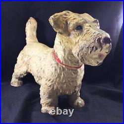 Vintage Hubley Cast Iron Sealyham Terrier Dog Doorstop