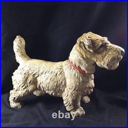 Vintage Hubley Cast Iron Sealyham Terrier Dog Doorstop