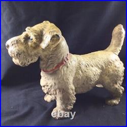 Vintage Hubley Cast Iron Sealyham Terrier Dog Doorstop