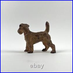 Vintage Hubley Cast Iron Wire Hair Fox Terrier Doorstop