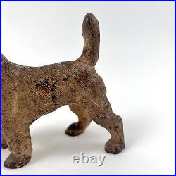 Vintage Hubley Cast Iron Wire Hair Fox Terrier Doorstop