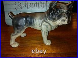 Vintage Hubley English Bulldog Cast Iron Dog Statue Doorstop