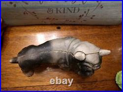 Vintage Hubley English Bulldog Cast Iron Dog Statue Doorstop