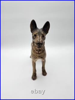 Vintage Hubley German Shepherd Door Stop Cast Iron 1930s Great Condition