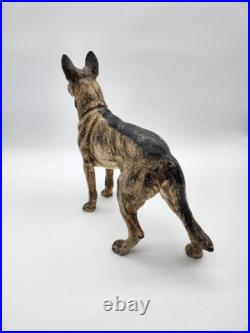 Vintage Hubley German Shepherd Door Stop Cast Iron 1930s Great Condition