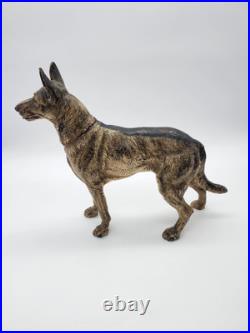 Vintage Hubley German Shepherd Door Stop Cast Iron 1930s Great Condition