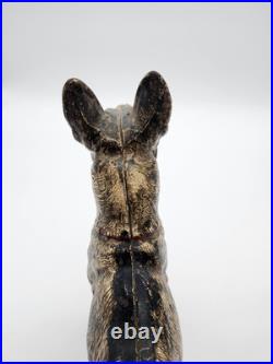 Vintage Hubley German Shepherd Door Stop Cast Iron 1930s Great Condition