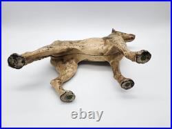 Vintage Hubley German Shepherd Door Stop Cast Iron 1930s Great Condition