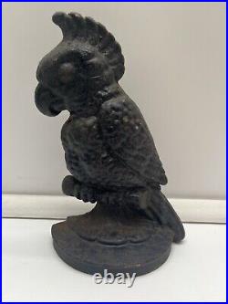 Vintage Hubley Parrot Cockatoo Cast Iron Doorstop #180 FREE SHIP