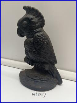 Vintage Hubley Parrot Cockatoo Cast Iron Doorstop #180 FREE SHIP