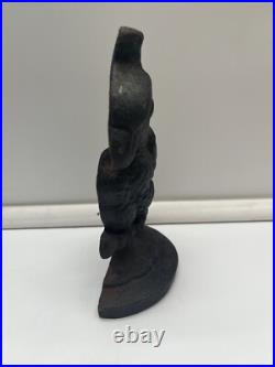Vintage Hubley Parrot Cockatoo Cast Iron Doorstop #180 FREE SHIP