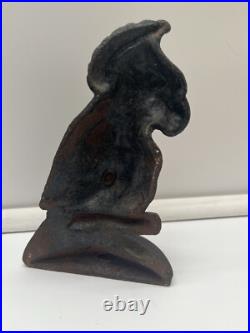 Vintage Hubley Parrot Cockatoo Cast Iron Doorstop #180 FREE SHIP