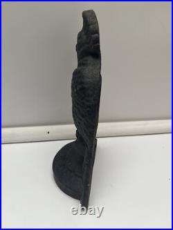 Vintage Hubley Parrot Cockatoo Cast Iron Doorstop #180 FREE SHIP