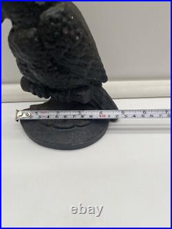 Vintage Hubley Parrot Cockatoo Cast Iron Doorstop #180 FREE SHIP