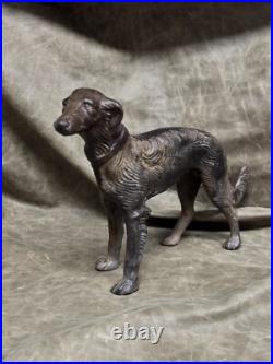 Vintage Hubley Pennsylvania Large Russian Wolfhound (borzoi) Doorstop/ornament