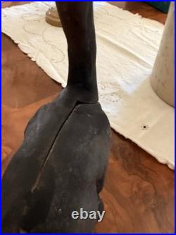 Vintage Hubley Scardey Cat Black Cat Cast Iron Doorstop Arched Back Halloween