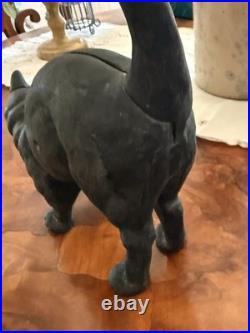 Vintage Hubley Scardey Cat Black Cat Cast Iron Doorstop Arched Back Halloween