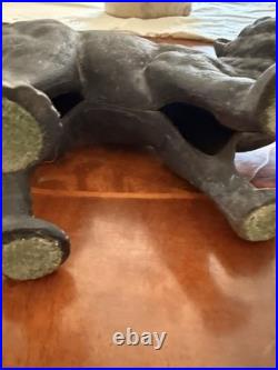 Vintage Hubley Scardey Cat Black Cat Cast Iron Doorstop Arched Back Halloween