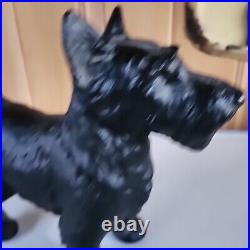 Vintage Hubley Scottie Scottish Terrier Cast Iron Dog Doorstop Black 11