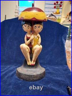 Vintage Hubly Bathing Beauties Cast Iron Doorstop