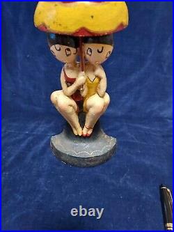 Vintage Hubly Bathing Beauties Cast Iron Doorstop