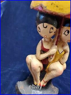 Vintage Hubly Bathing Beauties Cast Iron Doorstop