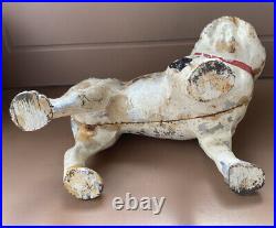 Vintage IRON ART Cast Iron English Bulldog Door Stop Pre 1980 Nearly 5 Lbs