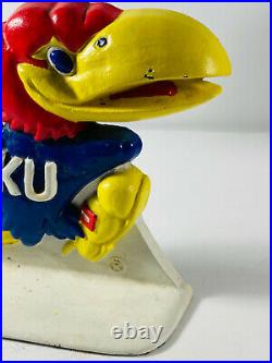 Vintage KU University of Kansas Jayhawk Cast Iron Doorstop bookend #2