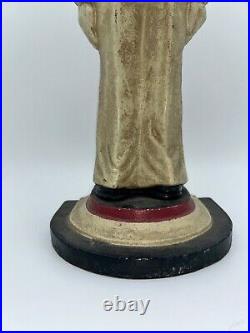 Vintage LITTCO 13 1/2 TALL CAST IRON SAILOR DOORSTOP 8 LBS Original Paint
