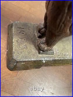 Vintage Original 1920's Cast Iron Dog NutCracker Doorstop Mastiff St Bernard 7lb