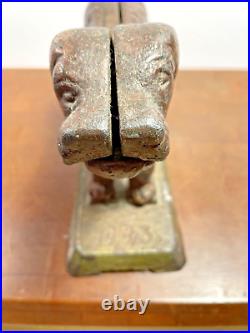 Vintage Original 1920's Cast Iron Dog NutCracker Doorstop Mastiff St Bernard 7lb