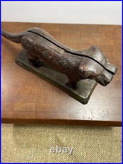 Vintage Original 1920's Cast Iron Dog NutCracker Doorstop Mastiff St Bernard 7lb