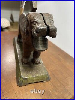 Vintage Original 1920's Cast Iron Dog NutCracker Doorstop Mastiff St Bernard 7lb