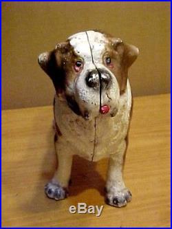 Vintage Rare Antique St. Bernard Dog Cast Iron Doorstop