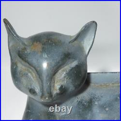 Vintage Resting Cat Boot Scraper Cast Iron Door Stop Vintage Resting Cat Boot Scraper Cast Iron Door Stop