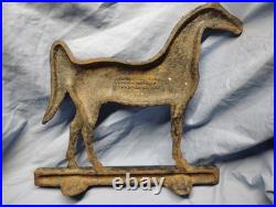 Vintage Rife-Loth Corp cast iron horse door stop. 1938 Waynesboro, VA