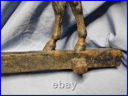 Vintage Rife-Loth Corp cast iron horse door stop. 1938 Waynesboro, VA