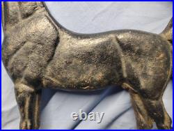 Vintage Rife-Loth Corp cast iron horse door stop. 1938 Waynesboro, VA