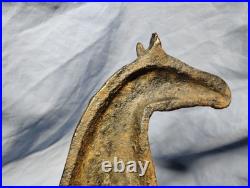 Vintage Rife-Loth Corp cast iron horse door stop. 1938 Waynesboro, VA