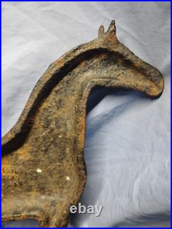 Vintage Rife-Loth Corp cast iron horse door stop. 1938 Waynesboro, VA