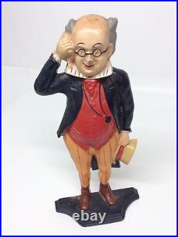 Vintage Samuel Pickwick Doorstop Cast Iron Charles Dickens Mr. Pickwick CN 1920s