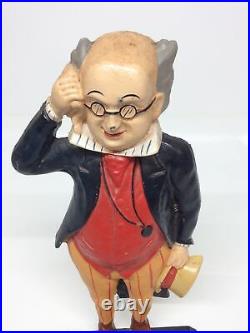 Vintage Samuel Pickwick Doorstop Cast Iron Charles Dickens Mr. Pickwick CN 1920s